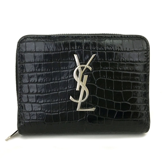 Saint Laurent Handbags - Saint Laurent Cassandra Leather Zippy Zip-Around  Bifold Wallet: Silver Hardware